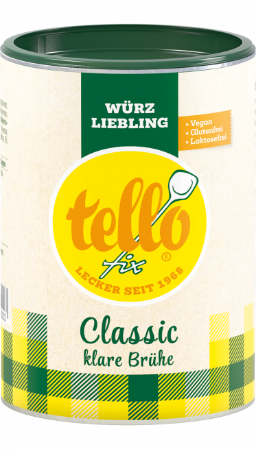 tellofix ,klare Delikatess-Suppe, 220g