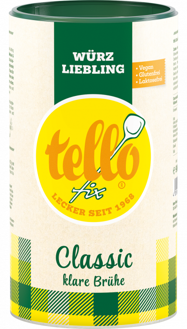 tellofix ,klare Delikatess-Suppe, 900g