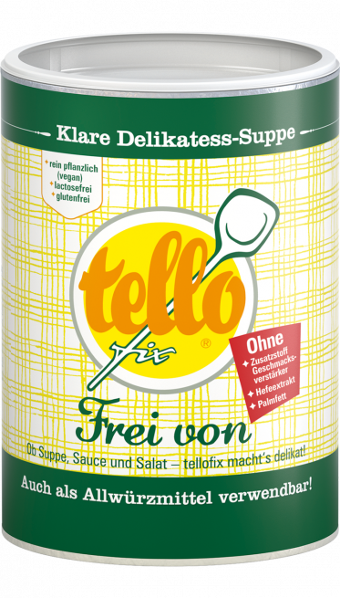 tellofix ,klare Delikatess-Suppe frei von 280g