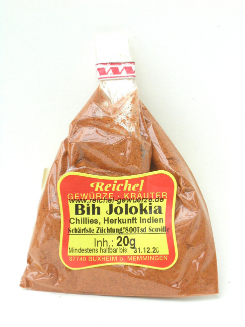 Bih Jolokia Chilis gemahlen
