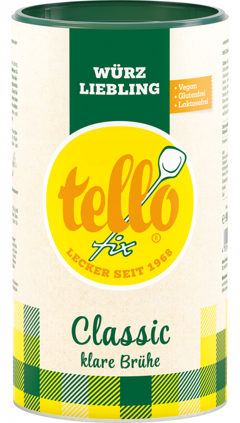 tellofix ,klare Delikatess-Suppe, 900g