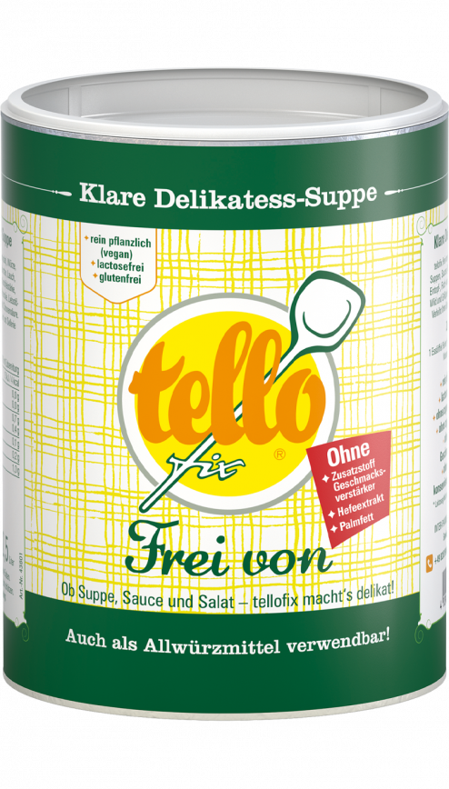 tellofix ,klare Delikatess-Suppe frei von 650g